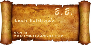 Bauch Boldizsár névjegykártya